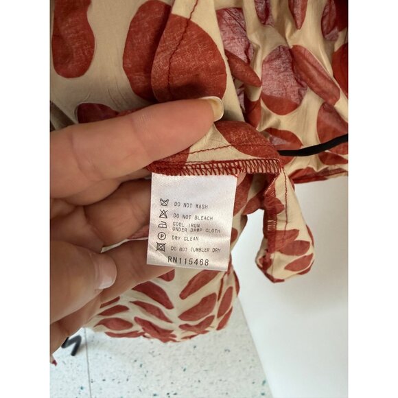 Moyuru Womens Polka Dot Tunic One-piece Dress Size M/L Burnt Orange Cotton - Picture 7 of 16